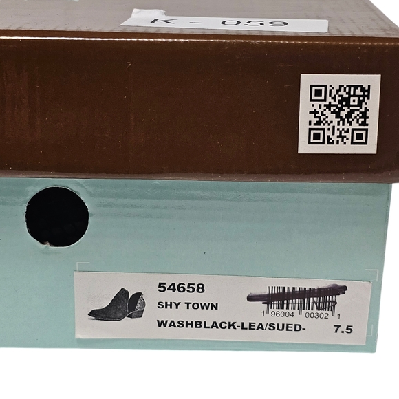 DIBA TRUE Shytown Bootie In Washed Black/Navy Snake Size 7.5 - Picture 11 of 12